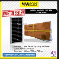 Crilight MAXSON SOLAR PANEL 18V (20W / 30W / 40W / 50W / 60W / 70W / 100W /150W) sumber tenaga panel