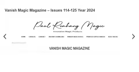Vanish Magic Magazine – Issues 114-125 Year 2024 - Magic tricks (Instant Download)