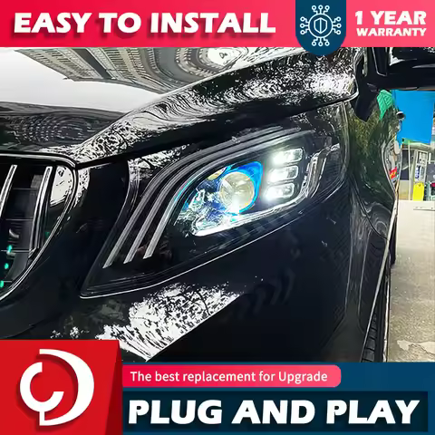 AKD Car Lamp For Vito W447 Metris V Class 2015-2020 LED Auto Headlights Assembly Upgrade Maybach Des