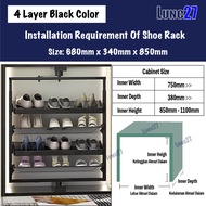 Aluminium shoe rack multi-layer rotating shoe cabinet 360 degree rotating shoe rack 4/6/8 layer shoe