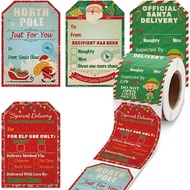 🛒ZZ200Paste/Roll Christmas Stickers Holiday Gift Packaging Decorative Creative Blessing Sticker Sealing Paste AXZZ