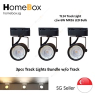 HomeBox 🇸🇬 [BUNDLE OF 3] 3pcs LED Track Light , 6W MR16 LED Bulb Spot light | Replaceable LED Bulb