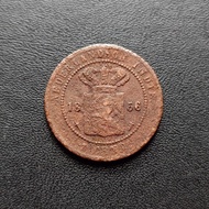 Koin Nederlandsch Indie 1 Cent 1856 | Uang Logam Kuno Tembaga TP845