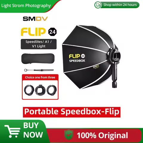 SMDV Flip 20 24 28 Quickly Release Parabolic Out Door Softbox for A1 Godox V1 AD100PRO V860II AD200 