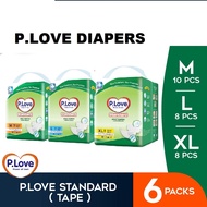 P.LOVE Standard Adult Diapers Tape M10/L8/XL8