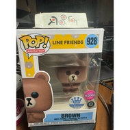 (R&G2H) Funko POP Line Friends - Brown Flocked (928) with Boss Protector
