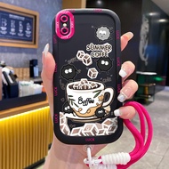 Casing hp for iphone X Xs Xr Xs Max 7 Plus 8 Plus 6 Plus 6s Plus Case Coffee pattern casing Silicone