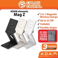 Adam Elements Mag Z 3-in-1 Magnetic Wireless Charging Station Travel Foldable Flexible 22.5W Phones 