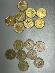 Coin/Syiling Lama 1 Ringgit (Colour Emas)