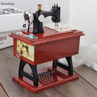 Goshop Sewing Machine Music Box Retro Sewing Clowork Home Crafts Decoration Gift op