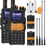 K5PLUS Tri Band Ham Radio Long Range (Upgrade of UV-5R) Handheld High Power NOAA Weather Receiver Tw