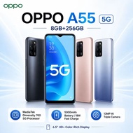 OPPO A55 5G  | RAM 8GB + ROM 256GB | 6.51 Inch | 5000mAh | 50MP | Android 12| Phone HP Skrin Luas