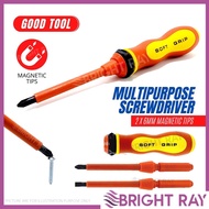 Good Tool Detachable Multi Purpose Magnet Screwdriver Set 6x100mm 2 in 1, DIY Tool
