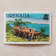 (OG) Grenada 1980 Boats Stamp - Boat building 1 cent Mint