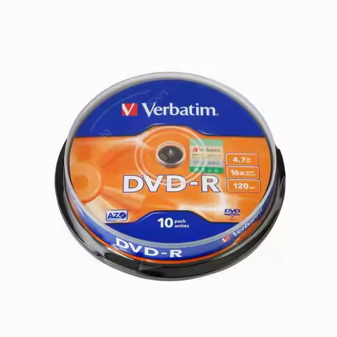 Verbatim AZO DVD-R Discs 4.7GB DVD Disc Disk Recordable 16X 120MIN 10Pcs/Pack