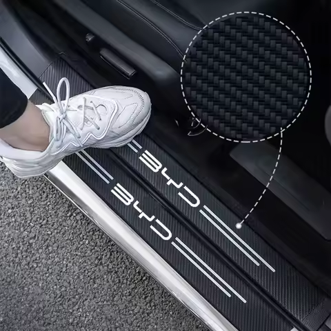 For BYD F3 E6 Yuan Plus Atto F0 G3 I3 Ea1 Song Max Tang Dmi Qin Pro Car Sill Scuff Plate Decor Carbo