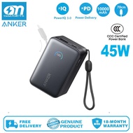 Anker A1259/A1638 Nano Power Bank 10K Portable Charger with Built-in USB-C Cable PD 30W/45W Max Outp