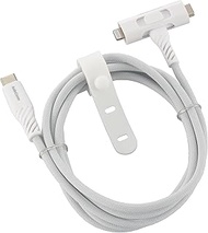 Ohm (OHM) AudioComm SMT-L15ST1815N 01-7261 USB Cable, Lightning or Type-C/Type-C Smooth USB Cable, S