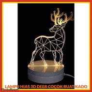 3d LED Acrylic Bed Table Lamp Transparent Design Deer LD2701