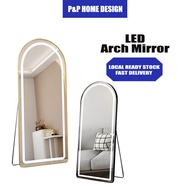 LED Mirror Full Length Arch Mirror 150cm x 40cm LED with Light Cermin Tinggi Besar