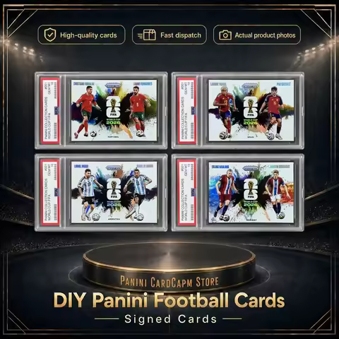DIY Homemade panini football collectible cards 2026 World Cup Prizm Colour Blast series Messi Ronald