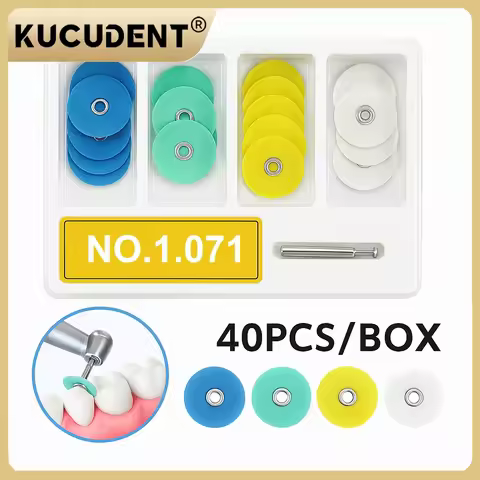 40Pcs/Box Dental Polishing Discs Kit - Gross Reduction & Contouring Mandrel Discs for Composite Resi