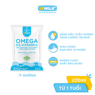 [HỎA TỐC TẠI HCM] Sữa Dinh Dưỡng Tiệt Trùng VPMilk Omega Ít Đường (thùng 48 bịch 220ml)
