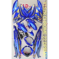 HLD Yamaha Y15ZR Y15 YSUKU V2 Coverset Body Coverset Chrome 22 Gold Body Cover Set HLD Sticker Tanam