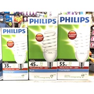 PHILIPS SPIRAL HELIX 35WATT 45WATT 55WATT LIGHT BULB WITH 1 YEAR WARRANTY