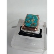 cincin Perak permata firus Iran asli