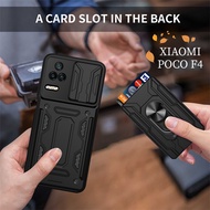 Armor Shockproof Casing For XiaoMi POCO F4 Card Slot Phone Case For Mi POCO F4 X4 GT F4GT X4GT F3 F3