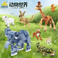 Kaizhi 80066 Compatible Lego Building Blocks Animal World Elephant Kangaroo Model Children's Educati