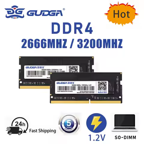 GUDGA RAM DDR4 8GB 16GB 32GB 2666MHz 3200MHz Ram Memory SO-DIMM Ram PC-10600 12800 14900 1.2V for La