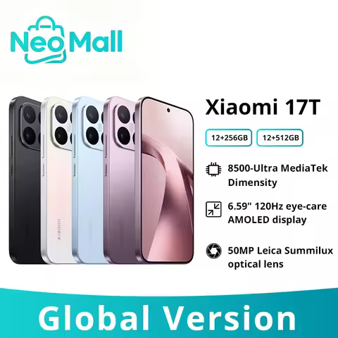 Xiaomi 17T Smartphone 6.59" Display MediaTek Dimensity 8500-Ultra Global Version 50MP Leica Camera 6