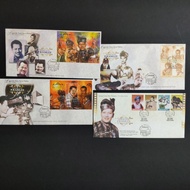 [ FIRST DAY  COVER ] LAGENDA SENIMAN AGUNG  P.RAMLEE ARTIST SUPREME 4 PCS FDC(FULL SET)~ 1999