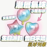 Gradient Rainbow Two-Color Color Fantasy Macaron Number 60cm Star Heart Round Balloon Proposal Alumi