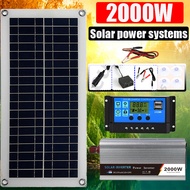 2000W Solar Power System Solar Panel Kit 12V Solar Battery 10A-60A Controller Solar Panel Kit Mobi