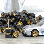 HOT WHELS DIECAST RUBBER TYRE WHEELS BBS MODEL GOLD 1:64