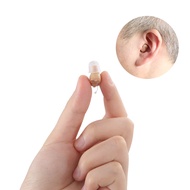 (Right+Left Ear)1 Pair Hearing Aid Mini Ear Hearing Aid Volume Adjustable Battery Invisible Elderly 