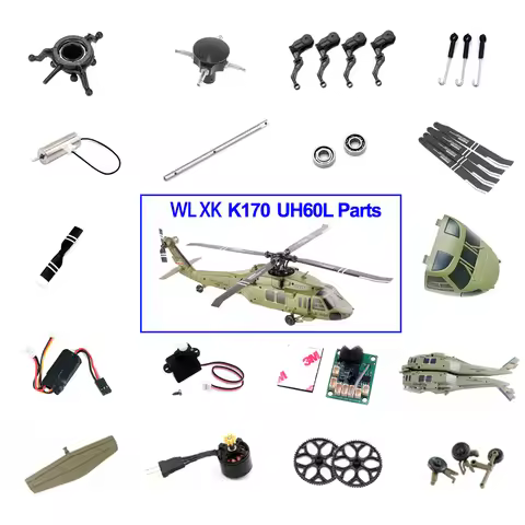 Wltoys K170 UH-60L 2.4G RC Helicopter Spare Parts Main Blade Cross Plate Linkage Servo Receiver Body