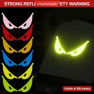 SMARTSIMPLE 2Pcs Devil's Eye Reflective Motorcycle Helmets Sticker Night Light Decor for KTM Honda C