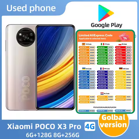 Xiaomi POCO X3 Pro 4G ROM 128GB 256GB 5160mAh 33W 6.67in 2400x1080px Side-Mounted used phone