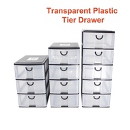 PCN H.D. Homeware 3/4/5 Tier A4 Size Black Plastic Multipurpose Stationery Drawer Laci Serbaguna R10