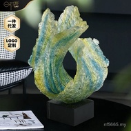 Abstract Light Luxury Decorations Fengshengshui Rise High-End Spray Sculpture Decoration Living Room