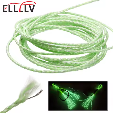 Ellll 90/120/150LB Luminous PE Assist Line 7*7 Stainless Steel Wire Core High Strength 8 Strands Bra