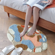 Creative Carpet Shape Microfiber Absorbent Floor Mat Toilet Anti-slip Floor Mat Balcony Door Mat Bed