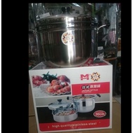 30cm glass lid stainless steel steamer pan