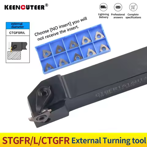 1pcs STGFR1212H16 STGFL2020K16 CTGFR2525M16 CNC tool turning TGF32R/ L insert external groove cuttin