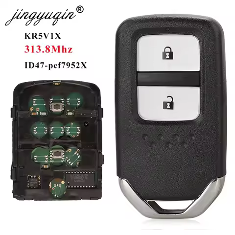 jingyuqin KR5V1X Smart Remote Key Fob 2BTN 313.8MHz ID47 for Honda City Crider Jazz Shuttle 72147-T5