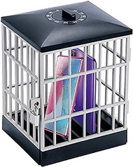 SANIDIKA Mobile Prison Cell Phone Jail with Timer, Cell Lock Up Box to Keep You Away from Your Cell Phones, Set Timer Within 60 Minutes and Ring,Classroom Home Table Office Storage Locker Gadget Gift